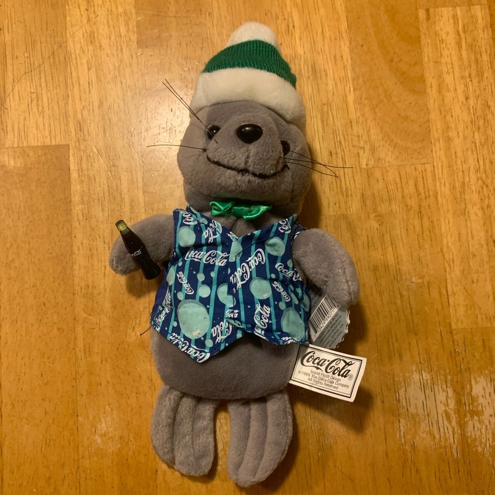 NWT Coca Cola Collectibles Seal Bean Bag Plush